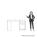 Ver imagem 7 de Escrivaninha Mesa Escritório Penteadeira Capricho 1 Gaveta 1 Porta 129cm Cinamomo E Off White