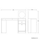 Ver imagem 6 de Escrivaninha Mesa Escritório Penteadeira Capricho 1 Gaveta 1 Porta 129cm Cinamomo E Off White