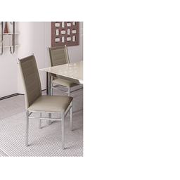 Kit 2 Cadeiras Tókio Cromada Tecido Corano Sintético Off White - 4