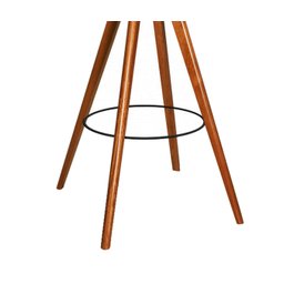 Mesa Bistro Pub Premium Estilo Moderno Alta Apoio Decorativo Madeira Eucalpto Bancada Cor Nature - 4