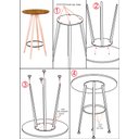 Ver imagem 5 de Mesa Bistro Pub Premium Estilo Moderno Alta Apoio Decorativo Madeira Eucalpto Bancada Cor Nature