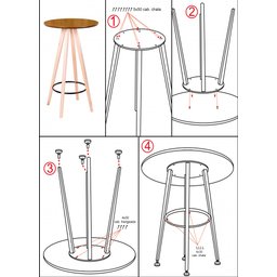 Mesa Bistro Pub Premium Estilo Moderno Alta Apoio Decorativo Madeira Eucalpto Bancada Cor Nature - 5