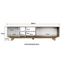 Ver imagem 3 de Rack para TV até 75 Polegadas 100% MDF 200cm 200x55x40cm Lars Marrom