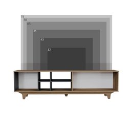 Rack para Tv até 75 Polegadas 100%mdf 200x55x40cm Lars - 8