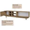 Ver imagem 4 de Rack para TV até 75 Polegadas 100% MDF 200cm x40cm Lars Marrom