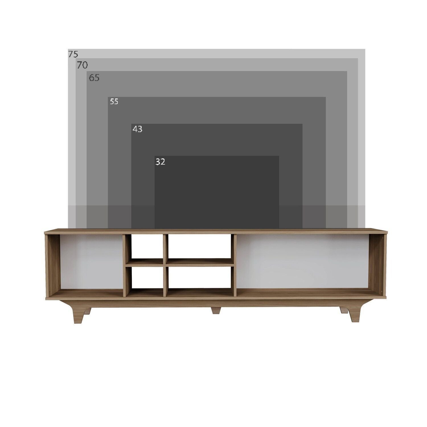 Rack para TV até 75 Polegadas 100%MDF 200x55x40cm Lars | MadeiraMadeira