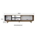 Ver imagem 3 de Rack para TV até 75 Polegadas 100% MDF 200cm x40cm Lars Marrom