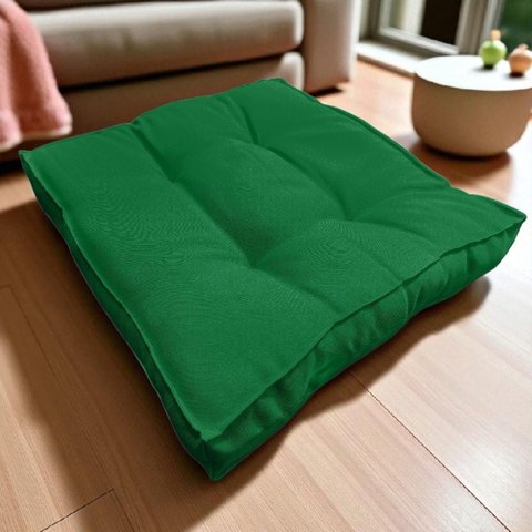 Almofada Futon Cadeiras Bancos Áreas 60x60 Cm Verde Bandeira