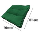 Ver imagem 6 de Almofada Futon Cadeiras Bancos Áreas 60x60 Cm Verde Bandeira