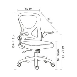 Cadeira Escritório Diretor Office Columbus com Tela Mesh - 4