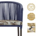 Ver imagem 3 de 6 Cadeiras de Jantar Área Noronha em Alumínio com Pintura Marrom Corda Náutica Estofado 6 Trama Orig