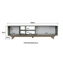 Ver imagem 3 de Rack para TV até 75 Polegadas 100% MDF 200cm x40cm Lars Verde