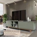 Ver imagem 7 de Rack para TV até 75 Polegadas 100% MDF 200cm x40cm Lars Verde