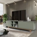 Ver imagem 1 de Rack para TV até 75 Polegadas 100% MDF 200cm x40cm Lars Verde
