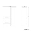 Ver imagem 5 de Cômoda Sapateira com Espelho 4 Gavetas 1 Porta Cancun Espresso Móveis