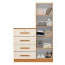 Ver imagem 3 de Cômoda Sapateira com Espelho 4 Gavetas 1 Porta Cancun Espresso Móveis