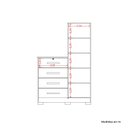 Ver imagem 6 de Cômoda Sapateira com Espelho 4 Gavetas 1 Porta Cancun Espresso Móveis