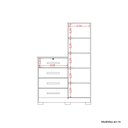 Ver imagem 6 de Cômoda Sapateira com Espelho 4 Gavetas 1 Porta Cancun Espresso Móveis