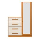 Ver imagem 2 de Cômoda Sapateira com Espelho 4 Gavetas 1 Porta Cancun Espresso Móveis