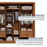 Guarda Roupa Forma 3 Portas 4 Gavetas 100% Mdf  - 11