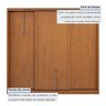 Guarda Roupa Forma 3 Portas 4 Gavetas 100% Mdf  - 7