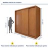 Guarda Roupa Forma 3 Portas 4 Gavetas 100% Mdf  - 3