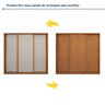 Guarda Roupa Forma 3 Portas 4 Gavetas 100% Mdf  - 13