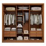 Guarda Roupa Forma 3 Portas 4 Gavetas 100% Mdf  - 17