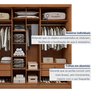 Guarda Roupa Forma 3 Portas 4 Gavetas 100% Mdf  - 12