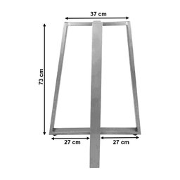 Base de Mesa Gizé Tampos Pedra Vidro Madeira de 1m Preto - 4