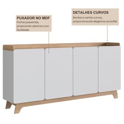 Buffet para Sala de Jantar 200x96x40cm John - 8
