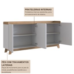 Buffet para Sala de Jantar 200x96x40cm John - 4
