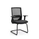 Ver imagem 2 de Cadeira Escritório Interlocutor Office Chicago Fixa Tela Mesh Preto Rivatti