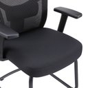 Ver imagem 5 de Cadeira Escritório Interlocutor Office Chicago Fixa Tela Mesh Preto Rivatti