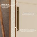 Ver imagem 6 de Guarda Roupa 3 Portas Deslizantes com Aplique Ripado Royal Marrom/Nature/Off White
