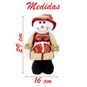 Ver imagem 2 de Kit 2 Bonecos Natal Boneco De Neve E Papai Noel Com Presente Natalino