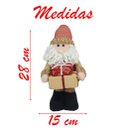 Ver imagem 3 de Kit 2 Bonecos Natal Boneco De Neve E Papai Noel Com Presente Natalino