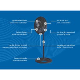 Ventilador de Coluna 50 Cm Bronze 220 V Ventisol - 5
