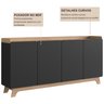 Buffet para Sala de Jantar 200x96x40cm John - 9