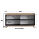 Ver imagem 3 de Buffet para Sala de Jantar 200x96x40cm John Preto/Freijó