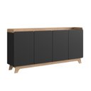 Ver imagem 2 de Buffet para Sala de Jantar 200x96x40cm John Preto/Freijó