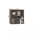 Ver imagem 2 de Armário Cozinha Aéreo 1 Porta Basculante c/ Nicho p/ Microondas 80 - Módulo Cozinha Aspen - Luciane