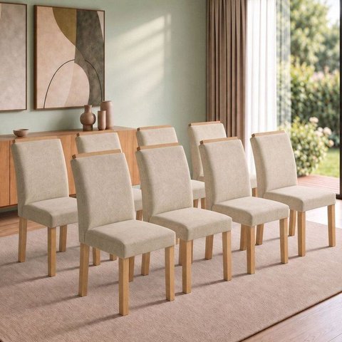 Conjunto 8 Cadeiras para Sala de Jantar Luisa