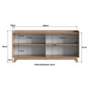 Ver imagem 3 de Buffet para Sala de Jantar 200x96x40cm John Marrom/Freijó