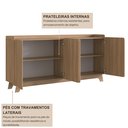 Ver imagem 4 de Buffet para Sala de Jantar 200x96x40cm John Marrom/Freijó