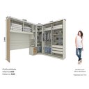 Ver imagem 4 de Quarto Modulado Casal Completo 8 Portas 3 Gavetas com Espelho Seletto Marrom/Areia/Jequitibá