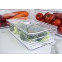 Ver imagem 2 de Kit 3 Organizadores Geladeira 2,8l Cozinha Multiuso com Respiradouro Frutas Legumes Clear Fresh Ou.
