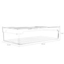 Ver imagem 3 de Kit 3 Organizadores Geladeira 2,8l Cozinha Multiuso com Respiradouro Frutas Legumes Clear Fresh Ou.