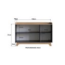 Ver imagem 4 de Buffet para Sala de Jantar 150x96x40cm John Preto/Freijó