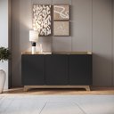 Ver imagem 1 de Buffet para Sala de Jantar 150x96x40cm John Preto/Freijó